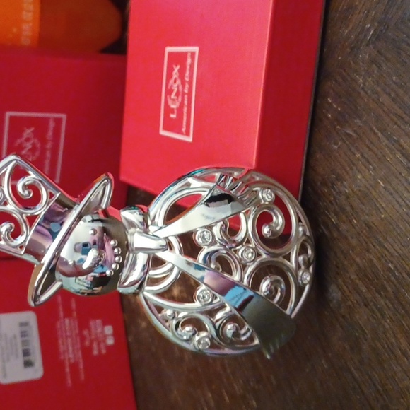 Lenox Silverplate Snowman Ornament - Picture 2 of 6